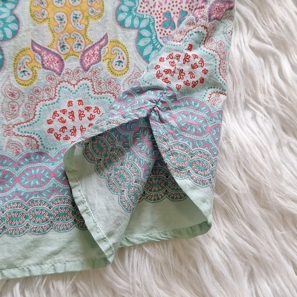 Talbots Moroccan Medallion Split Neck Tunic - Picture 8 of 14